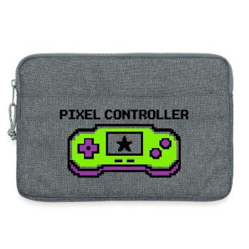 Pixel Controller Logo Grafik - Laptoptasche 13" - Grau meliert - Vorne