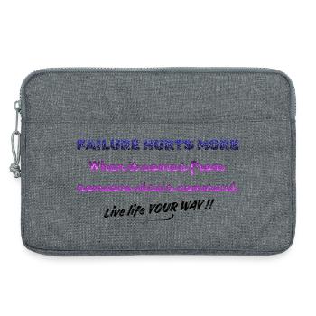 Scheitern tut mehr weh - Laptoptasche 13" - Grau meliert - Vorne