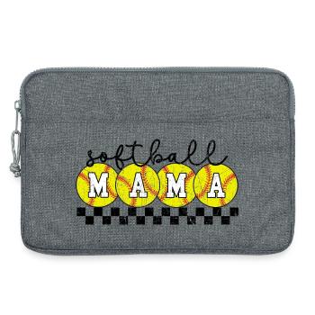 Journée de jeu de Softball Mama - Sacoche pour ordinateur portable 13 pouces - gris chiné - Devant