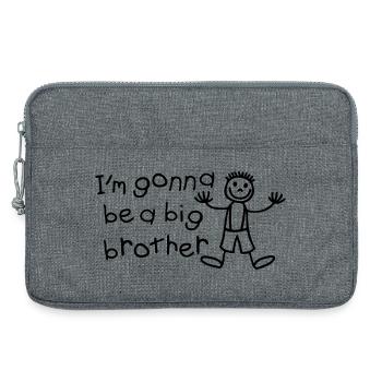 Ich werde ein großer Bruder sein - Laptoptasche 13" - Grau meliert - Vorne