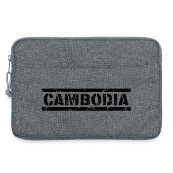 Cambodge - Sacoche pour ordinateur portable 13 pouces - gris chiné - Devant