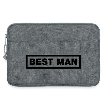 Best Man Element Top (Bachelor Party MC Rocker Cowl Design) - Sacoche pour ordinateur portable 13 pouces - gris chiné - Devant