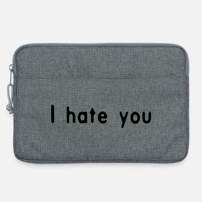 I hate you Black by Falsches Design - Laptoptasche 13" - Grau meliert