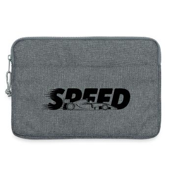 Formular One Speed - Logo de voiture cool - Sacoche pour ordinateur portable 13 pouces - gris chiné - Devant