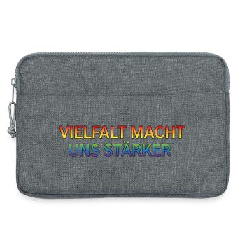 Diversity makes us stronger - Laptop bag 13" - heather grey - Front