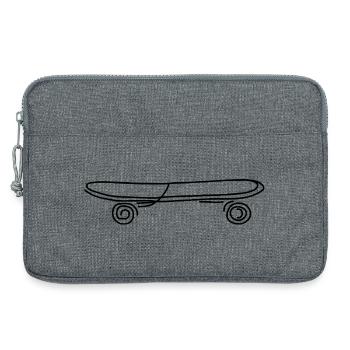 Skateboard - Laptoptasche 13" - Grau meliert - Vorne