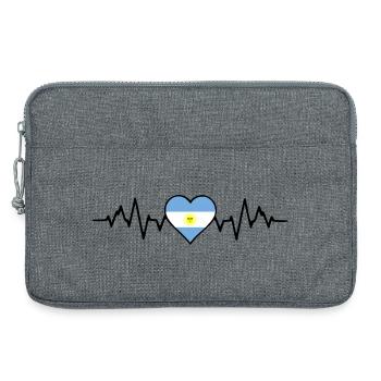 Argentinien Herzschlag - Laptoptasche 13" - Grau meliert - Vorne