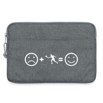Gift idea for the court player with double game - Laptop bag 13" - heather grey - Front