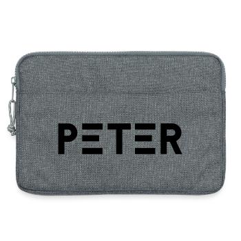 First name Peter - Laptop bag 13" - heather grey - Front