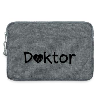 Doktor Arzt Liebe Medizin Spruch Geschenk - Laptoptasche 13" - Grau meliert - Vorne
