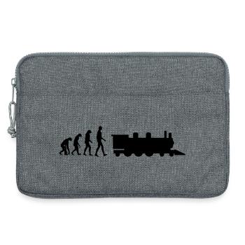 Eisenbahner / Eisenbahnen / Eisenbahn / Bahn - Laptoptasche 13" - Grau meliert - Vorne