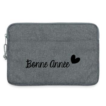 BONNE ANNEE. SAINT SYLVESTRE. NOUVELLE ANNÉE - Sacoche pour ordinateur portable 13 pouces - gris chiné - Devant