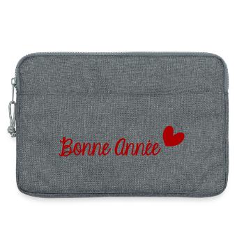 BONNE ANNEE. SAINT SYLVESTRE. NOUVELLE ANNÉE - Sacoche pour ordinateur portable 13 pouces - gris chiné - Devant