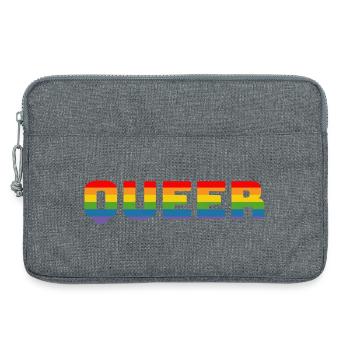 Regenbogen queer LGBT CSD Shirt lgbtqi queer - Laptoptasche 13" - Grau meliert - Vorne