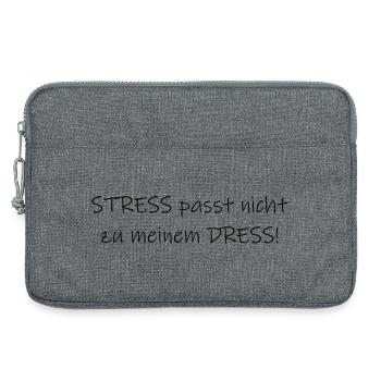 Stress passt nicht zu meinem Dress Statement - Laptoptasche 13" - Grau meliert - Vorne