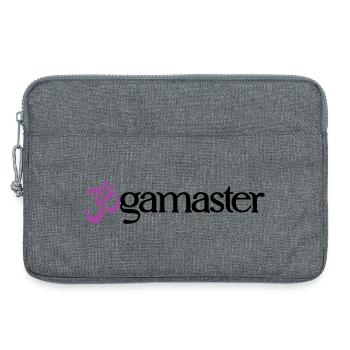 Jogamaster - Typografisches OM (3-Farbig) - Laptoptasche 13" - Grau meliert - Vorne