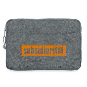 Explosion de couleurs abstraites sur toile - Sacoche pour ordinateur portable 13 pouces - gris chiné - Devant