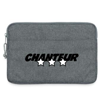 Sänger – Musik, Bühne, Leidenschaft, Stimme, Performance - Laptoptasche 13" - Grau meliert - Vorne