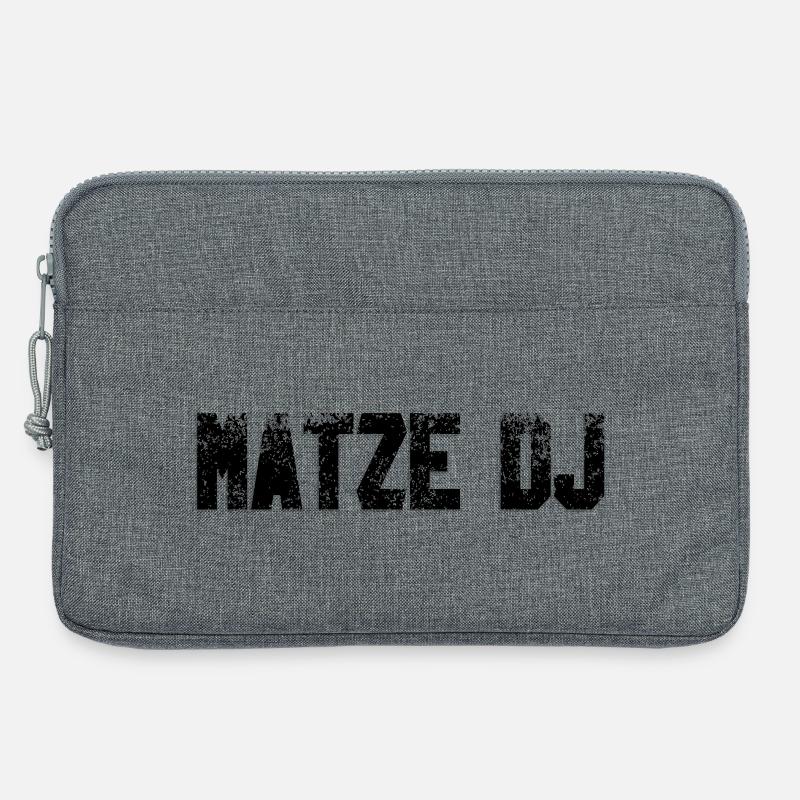 MatzeDJLogo Schwarz - Laptoptasche 13" - Grau meliert