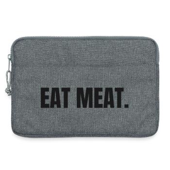 MANGER DE LA VIANDE | Déclaration sur le steak carnivore - Sacoche pour ordinateur portable 13 pouces - gris chiné - Devant