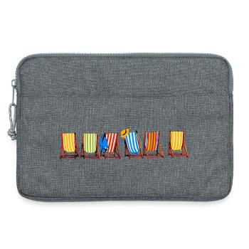 Chaises Longues Vacances Bord de Mer - Sacoche pour ordinateur portable 13 pouces - gris chiné - Devant