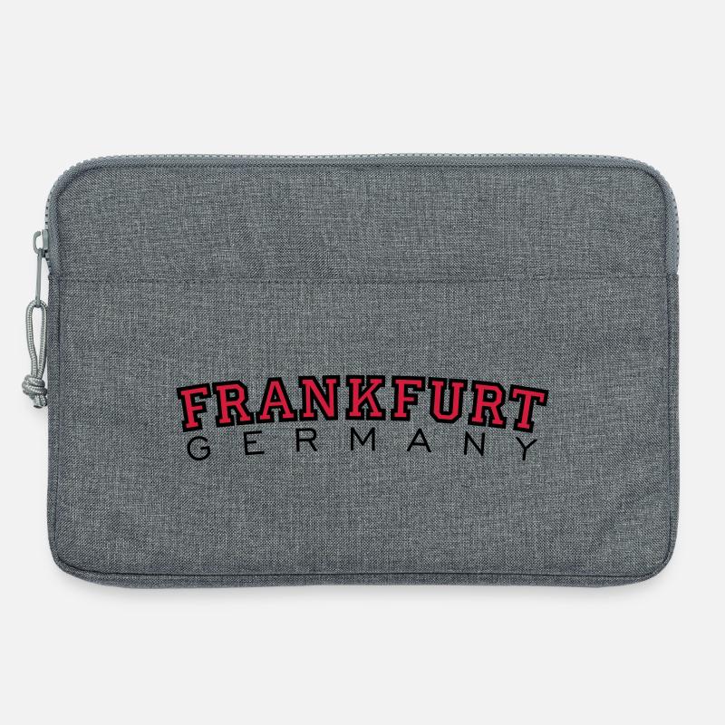 Frankfurt Germany (Rot) - Laptoptasche 13" - Grau meliert