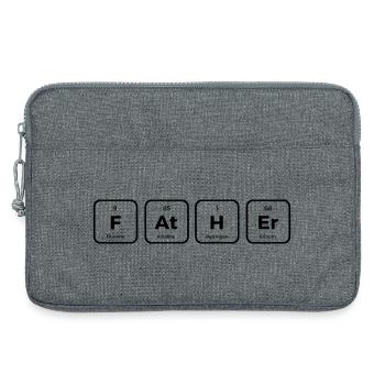Father - Style Tableau Périodique, Idée Originale - Sacoche pour ordinateur portable 13 pouces - gris chiné - Devant