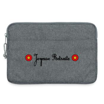 RETRAITE. BONNE RETRAITE. JOYEUSE RETRAITE - Sacoche pour ordinateur portable 13 pouces - gris chiné - Devant