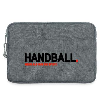 Handball. Mehr als nur ein Sport. (Schwarz) - Laptoptasche 13" - Grau meliert - Vorne