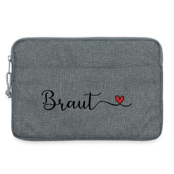 Braut - Laptoptasche 13" - Grau meliert - Vorne