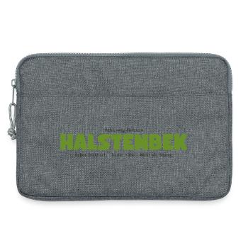 Halstenbek, als grüner Slogan - Laptoptasche 13" - Grau meliert - Vorne