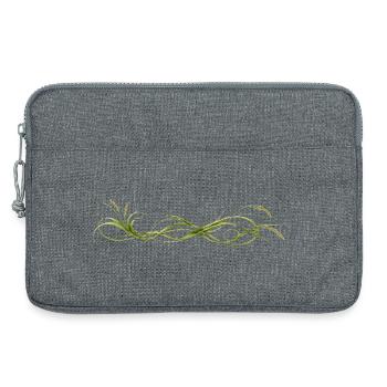 Elegantes Gräser Ornament Natur Design - Laptoptasche 13" - Grau meliert - Vorne