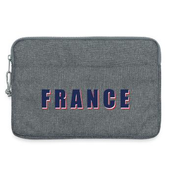 French retro typography – France design - Laptop bag 13" - heather grey - Front