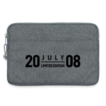 Limited Edition July 2008 Geburtstag Geschenk - Laptoptasche 13" - Grau meliert - Vorne