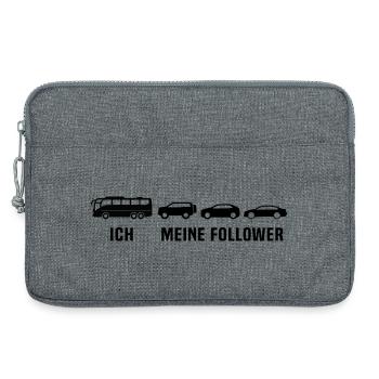 Busfahrer Linienbus Meine Follower Bus - Laptoptasche 13" - Grau meliert - Vorne