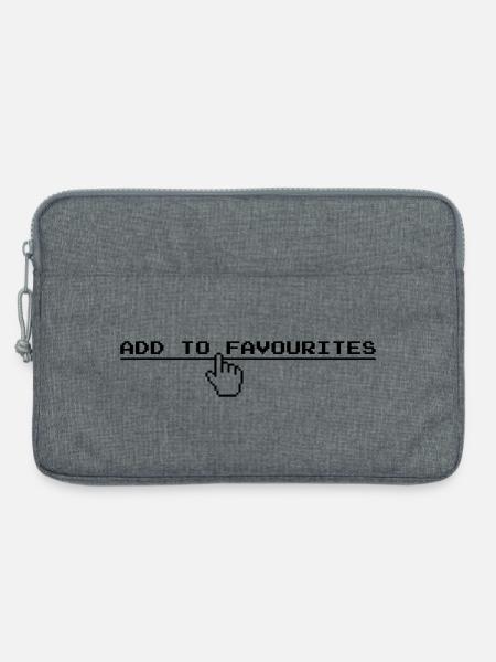 Zu Favoriten hinzufügen klicken - Laptoptasche 13" - Grau meliert