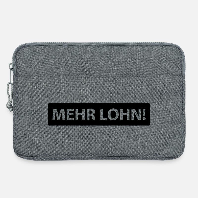 mehr lohn! - Laptoptasche 13" - Grau meliert