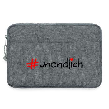 unendlich - Laptoptasche 13" - Grau meliert - Vorne
