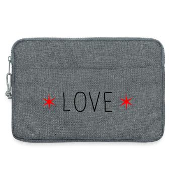CHRISTMAS. MERRY CHRISTMAS. MERRY CHRISTMAS. NEW YEAR’S DAY - Laptop bag 13" - heather grey - Front