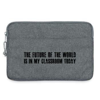 Die Zukunft der Welt ist heute in meinem Klassenzimmer - Laptoptasche 13" - Grau meliert - Vorne