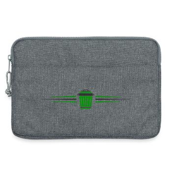 Mülltonne Symbol Linie - Laptoptasche 13" - Grau meliert - Vorne