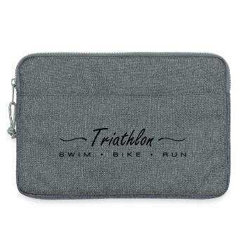 Triathlon Natation Course Cyclisme - Sacoche pour ordinateur portable 13 pouces - gris chiné - Devant