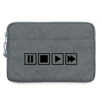 Retro Remote Control Buttons Oldschool Minimalist - Laptop bag 13" - heather grey - Front