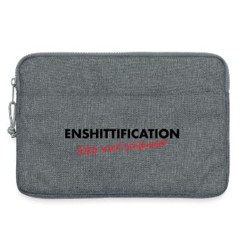 Enshittification - alles wird schlimmer! - Laptoptasche 13" - Grau meliert - Vorne