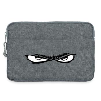 Night Eyes Black & White - Laptop bag 13" - heather grey - Front