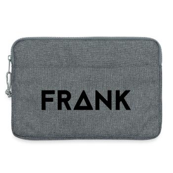 Prénom Frank - Sacoche pour ordinateur portable 13 pouces - gris chiné - Devant