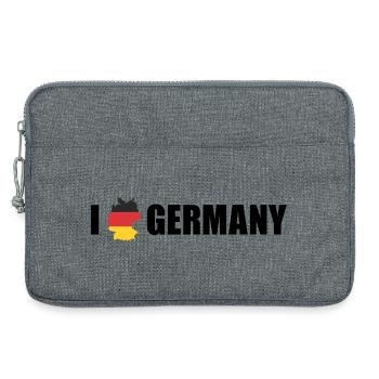I love Germany Deutschland - Laptop bag 13" - heather grey - Front