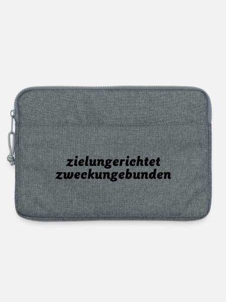 zielungerichtet zweckungebunden - Laptoptasche 13" - Grau meliert