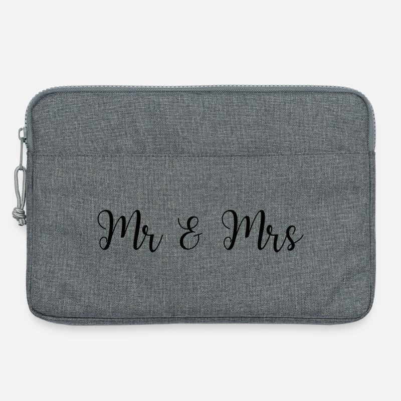 Mr & Mrs Hochzeit Design - Laptoptasche 13" - Grau meliert