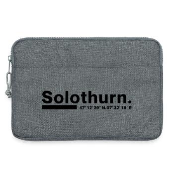 Solothurn Koordinaten Kanton Schweiz - Laptoptasche 13" - Grau meliert - Vorne